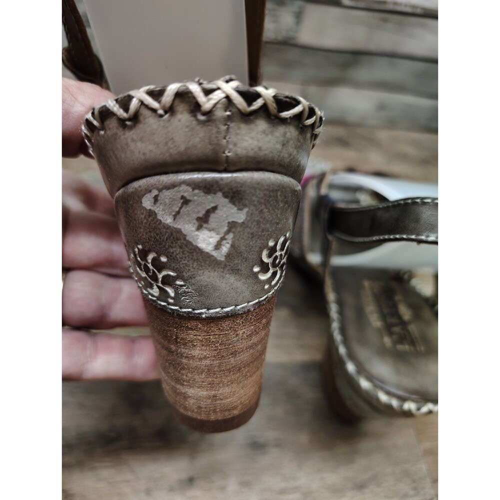 Womens Spring Step L'Artiste Pristine Sandals Slingback Jeweled Heels Sz. 39/8.5 - Picture 10 of 11